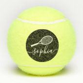 Elegant Script Persoonlijke naam Tennisballen (Achterkant)