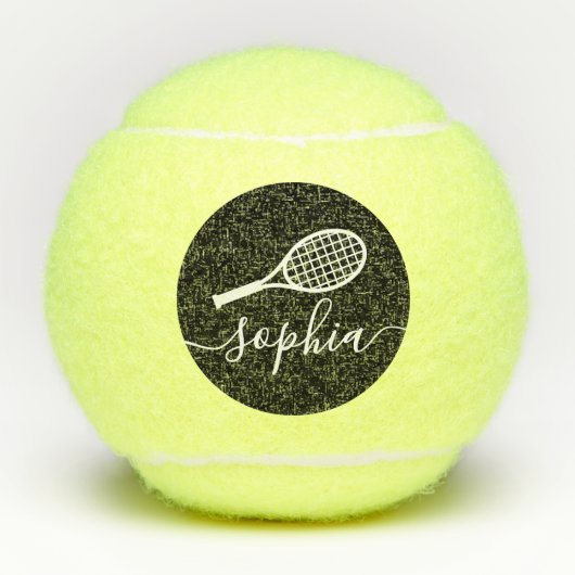 Elegant Script Persoonlijke naam Tennisballen (Voorkant)