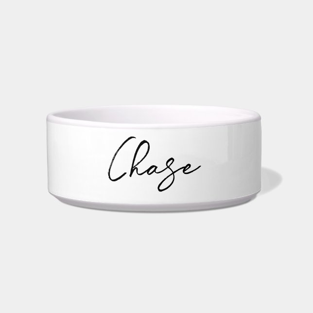 Elegant script pet name aangepaste bowl voerbakje (Voorkant)