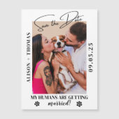 Elegant Script Pet Photo Wedding Sla de datum op (Voorkant)
