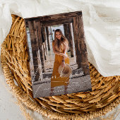 Elegant Script Photo Afstuderen Hartelijk dank Ora Kaart