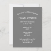 Elegant Script Photo Afstuderen Invitation Kaart (Achterkant)