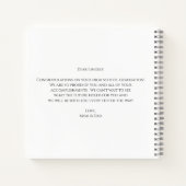 Elegant Script Photo Afstuderen Keepomwille Guest Notitieboek (Achterkant)