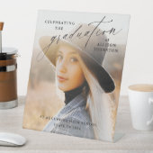 Elegant Script Photo Afstuderen Welkom Reclamebord Met Voetstuk (Insitu)