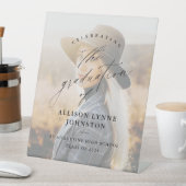 Elegant Script Photo Afstuderen Welkom Reclamebord Met Voetstuk (Insitu)