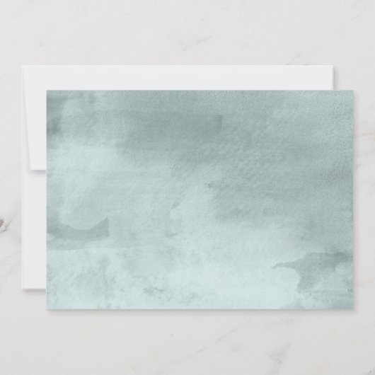 Elegant Script Photo Baptism Invitation Kaart (Achterkant)