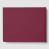 Elegant Script Photo Burgundy Wedding Gastenboek (Achterkant)