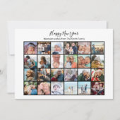 Elegant Script Photo Collage Simple Moderne Black Feestdagenkaart (Voorkant)