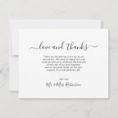 Elegant Script Photo Collage Wedding Hartelijk dan Bedankkaart (Achterkant)