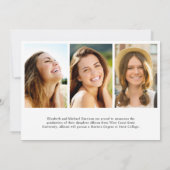 Elegant Script Photo College Graduing Aankondiging (Achterkant)