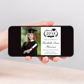 Elegant Script Photo College Graduing Aankondiging
