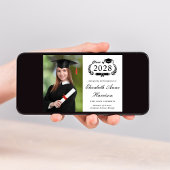 Elegant Script Photo College Graduparty Kaart