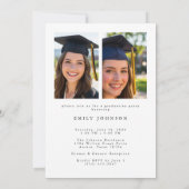 Elegant Script Photo Graduation Announcement Kaart (Achterkant)