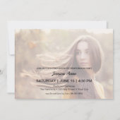 Elegant Script Photo Graduparty Kaart (Achterkant)