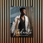 Elegant Script Photo Graduparty Poster