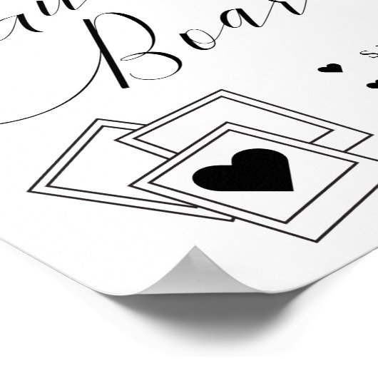 Elegant Script Photo Guest Board Wedding Sign Poster (Hoek)