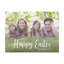 Elegant Script Photo Happy Pasen