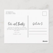 Elegant Script Photo Love and Bedankt Wedding Briefkaart (Achterkant)