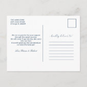 Elegant Script Photo met Kerstmis Aankondiging (Achterkant)