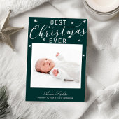 Elegant Script Photo met Kerstmis Aankondiging