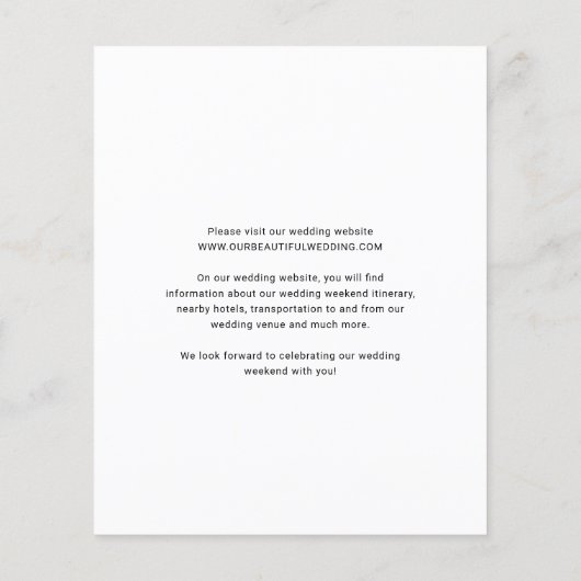 Elegant Script Photo Modern Wedding Sla de datum o (Achterkant)