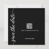 Elegant Script Photo QR code trouwwebsite (Achterkant)