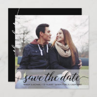 Elegant Script Photo QR code trouwwebsite