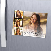 Elegant Script Photo Strip Afstuderen Magnetische Uitnodiging