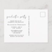 Elegant Script Photo Strip Graduparty Uitnodiging Briefkaart (Achterkant)
