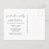 Elegant Script Photo Strip Graduparty Uitnodiging Briefkaart (Achterkant)