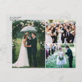 Elegant Script Photo Weddenschap Bedankt Briefkaart (Voorkant / Achterkant)