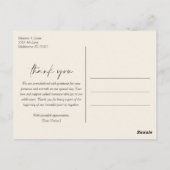 Elegant Script Photo Weddenschap Bedankt Briefkaart (Achterkant)