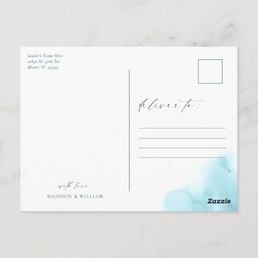 Elegant Script Photo Weddenschap Bedankt Briefkaart (Achterkant)