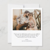 Elegant Script Photo Weddenschap Hartelijk dank (Achterkant)