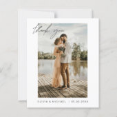 Elegant Script Photo Weddenschap Hartelijk dank (Voorkant)