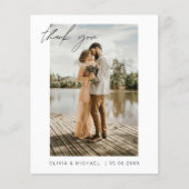 Elegant Script Photo Weddenschap Hartelijk dank (Voorkant)