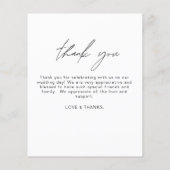 Elegant Script Photo Weddenschap Hartelijk dank (Achterkant)