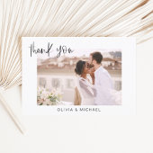 Elegant Script Photo Weddenschap Hartelijk dank