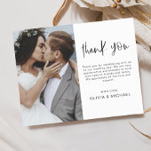 Elegant Script Photo Weddenschap Hartelijk dank