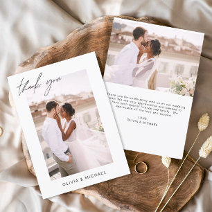 Elegant Script Photo Weddenschap Hartelijk dank