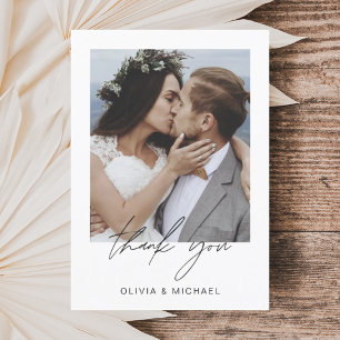 Elegant Script Photo Weddenschap Hartelijk dank