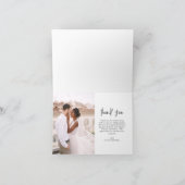 Elegant Script Photo Weddenschap Hartelijk dank Bedankkaart (Binnen)