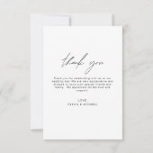 Elegant Script Photo Weddenschap Hartelijk dank Bedankkaart (Achterkant)