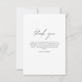 Elegant Script Photo Weddenschap Hartelijk dank Bedankkaart (Achterkant)