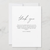 Elegant Script Photo Weddenschap Hartelijk dank Bedankkaart (Achterkant)