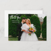Elegant Script Photo Weddenschap Hartelijk dank Bedankkaart (Voorkant / Achterkant)