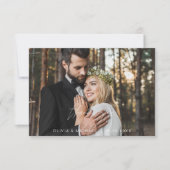 Elegant Script Photo Weddenschap Hartelijk dank Bedankkaart (Voorkant)