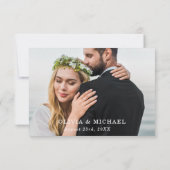 Elegant Script Photo Weddenschap Hartelijk dank Bedankkaart (Achterkant)