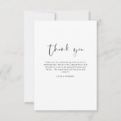 Elegant Script Photo Weddenschap Hartelijk dank Bedankkaart (Achterkant)