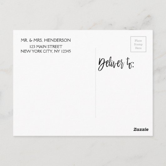 Elegant Script Photo Weddenschap Hartelijk dank Briefkaart (Achterkant)